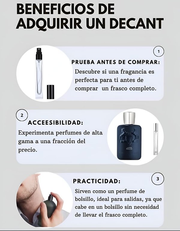 BENEFICIOS DE COMPRAR EN FORMATO DECANTS