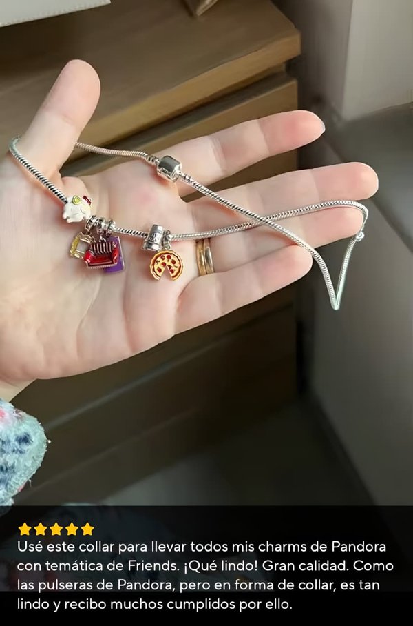 COLLAR DE PLATA 925 ESTILO PANDORA UNISEX 