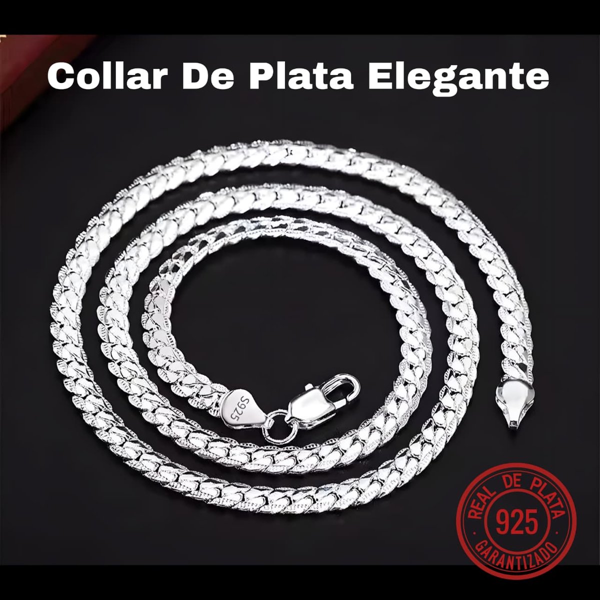 COLLAR DE PLATA 925  UNISEX  TIPO SERPIENTE