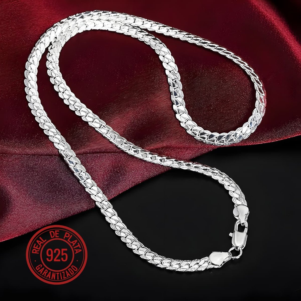 COLLAR DE PLATA 925  UNISEX  TIPO SERPIENTE