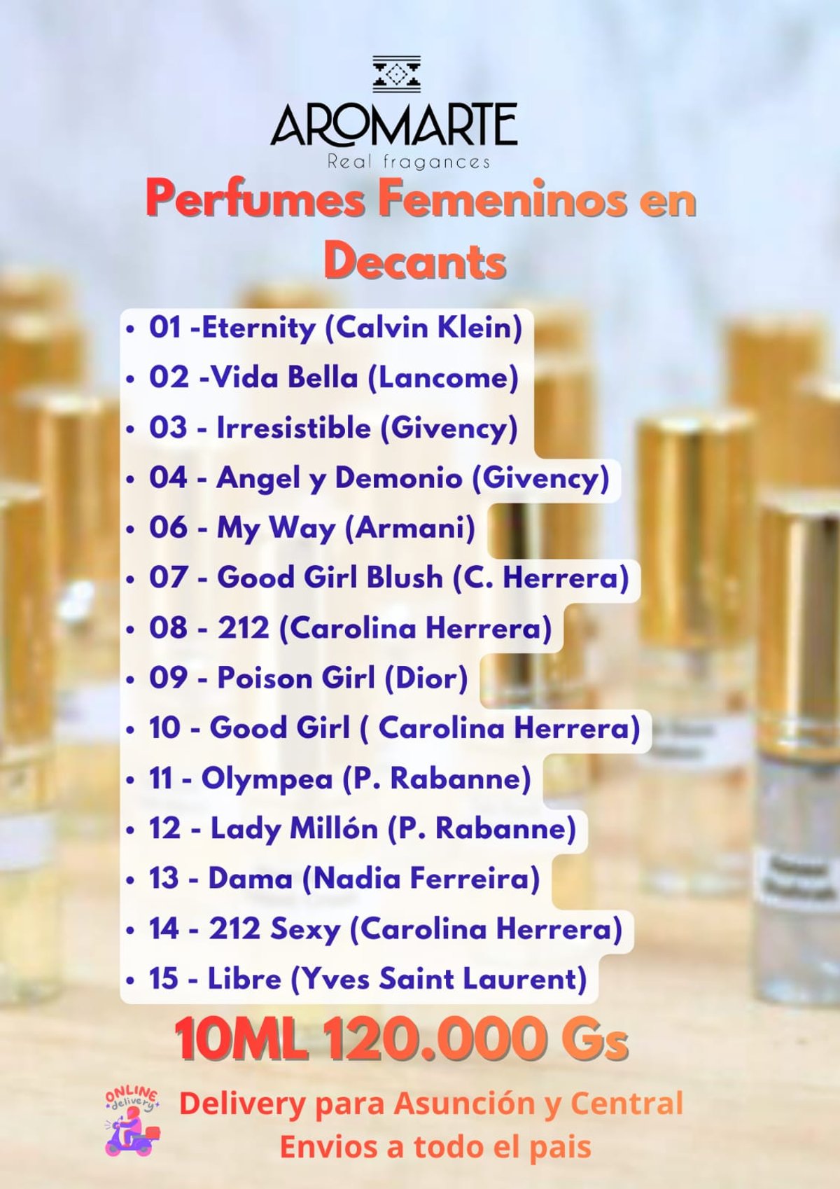 PERFUMES FEMENINOS EN DECANTS 10 ML