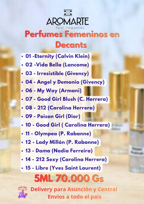 PERFUMES FEMENINOS EN DECANTS 5ML 