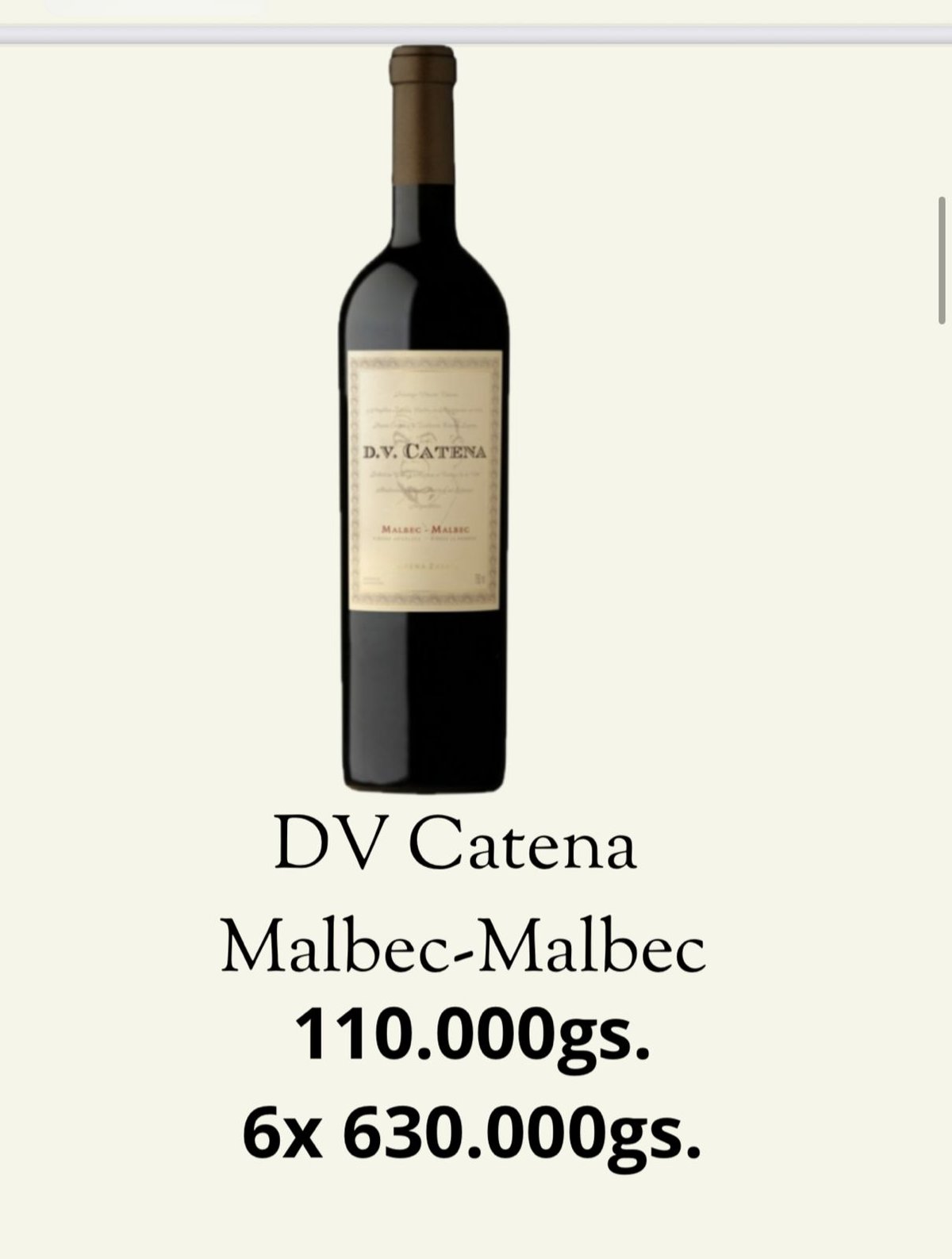 Dv catena malbec 