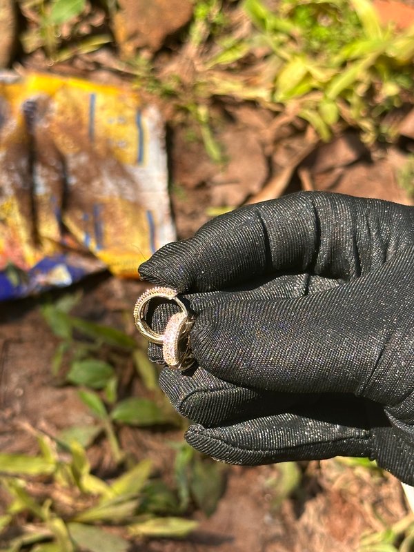Argolla de 14 ml bañado en oro 