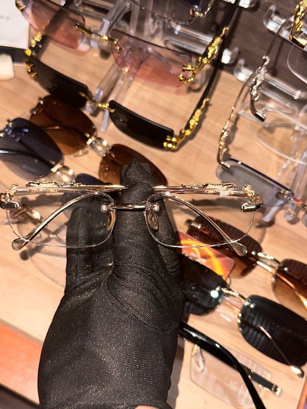 Lentes Cartier marco color bronce trasparente 