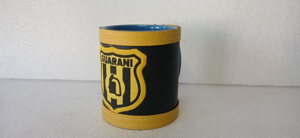 Tazas forradas en cuerina Club Guarani