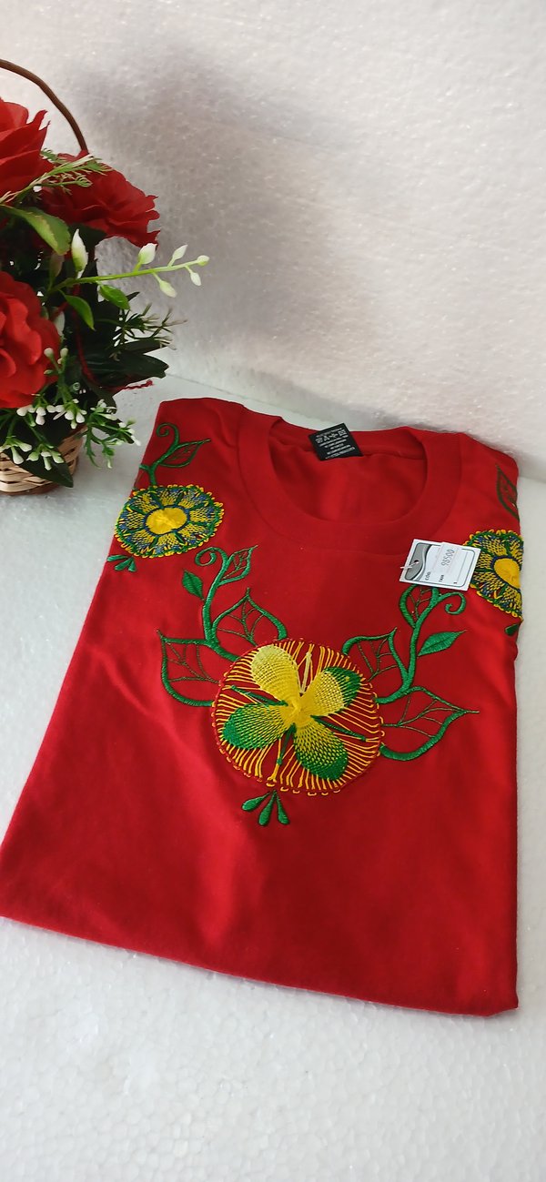 Remera de Algodón Fem  Color Cálido2