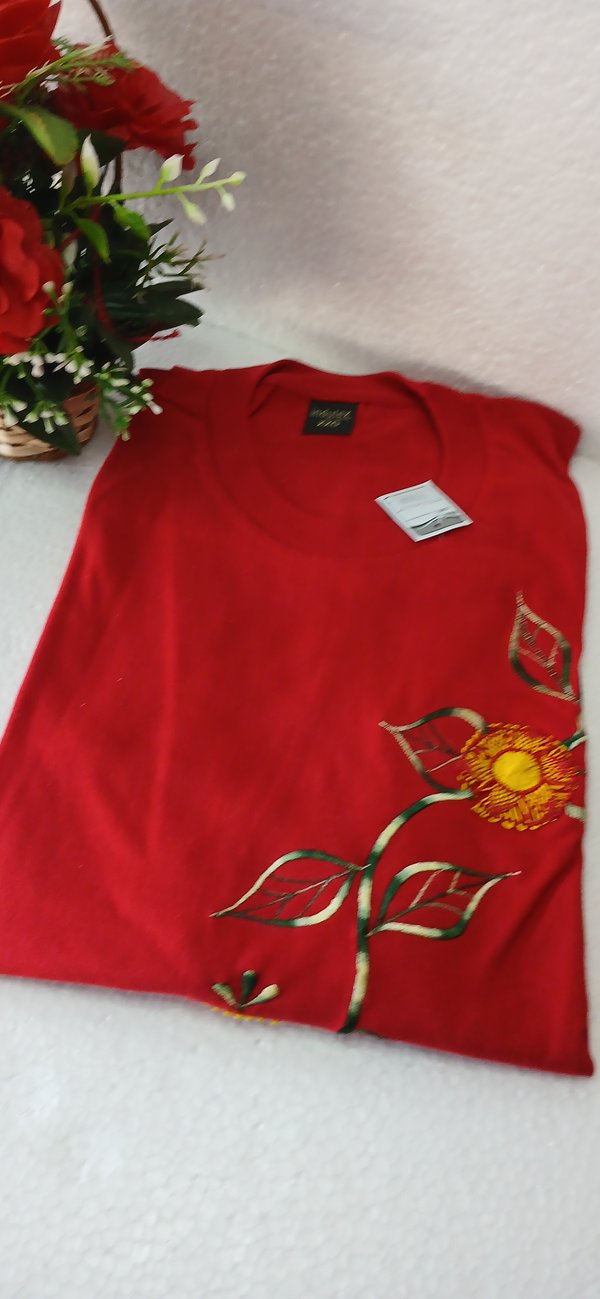 Remera de Algodón Fem  Color Cálido2