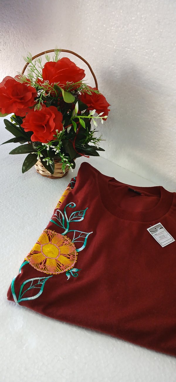Remera de Algodón Fem  Color Cálido1
