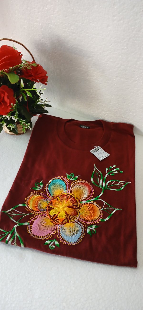 Remera de Algodón Fem  Color Cálido1