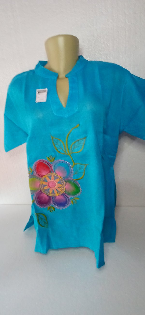 Blusa Fem Turquesa