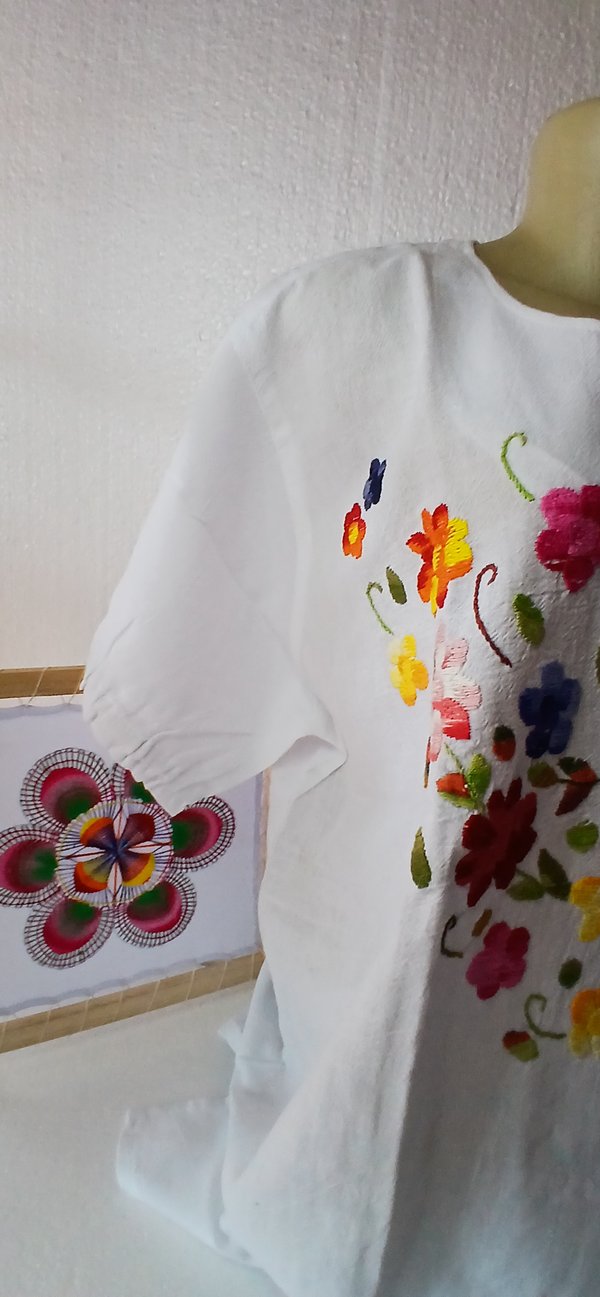 Blusa Fem lienzo Blanco