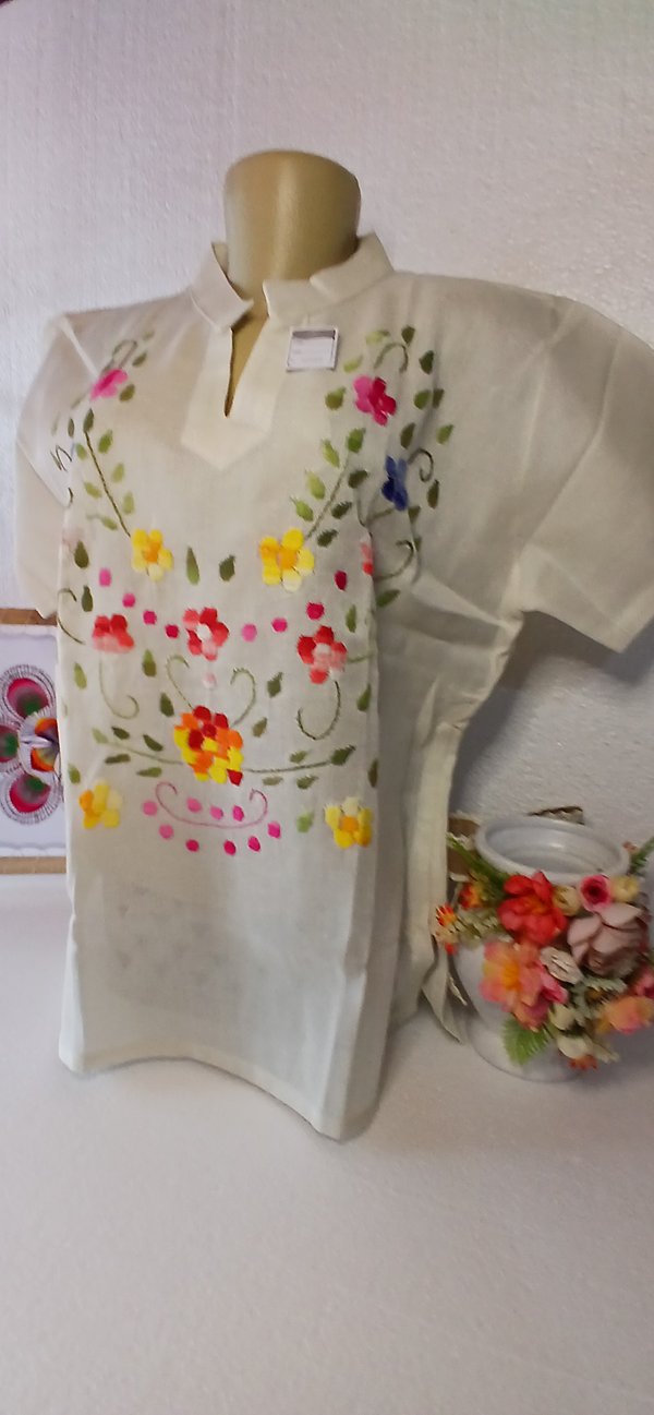 Blusa Fem Lienzo Color Crudo