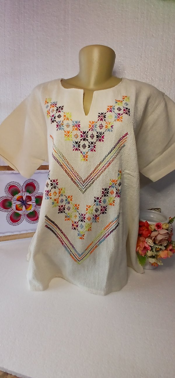 Blusa Fem Lienzo Color Crudo
