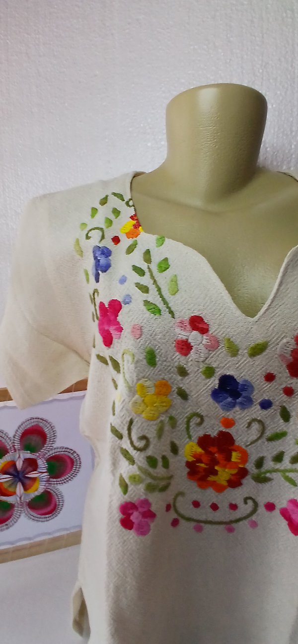Blusa Fem Lienzo Color Crudo