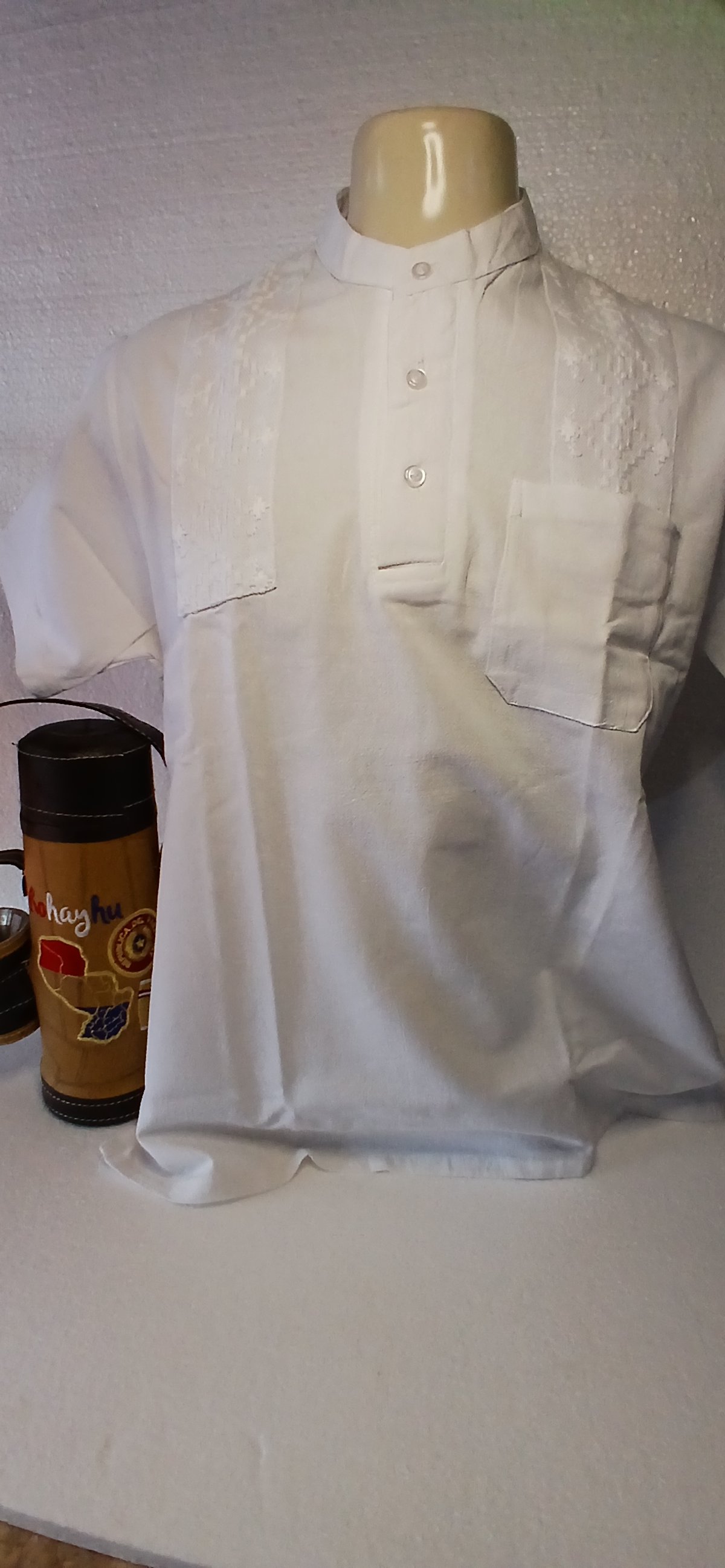 Remera Masc. Con cuello Verde claro - 3