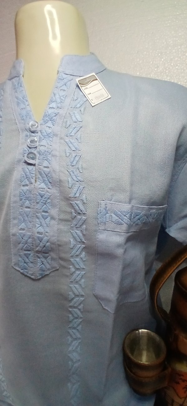 Camisa Masc. Celeste