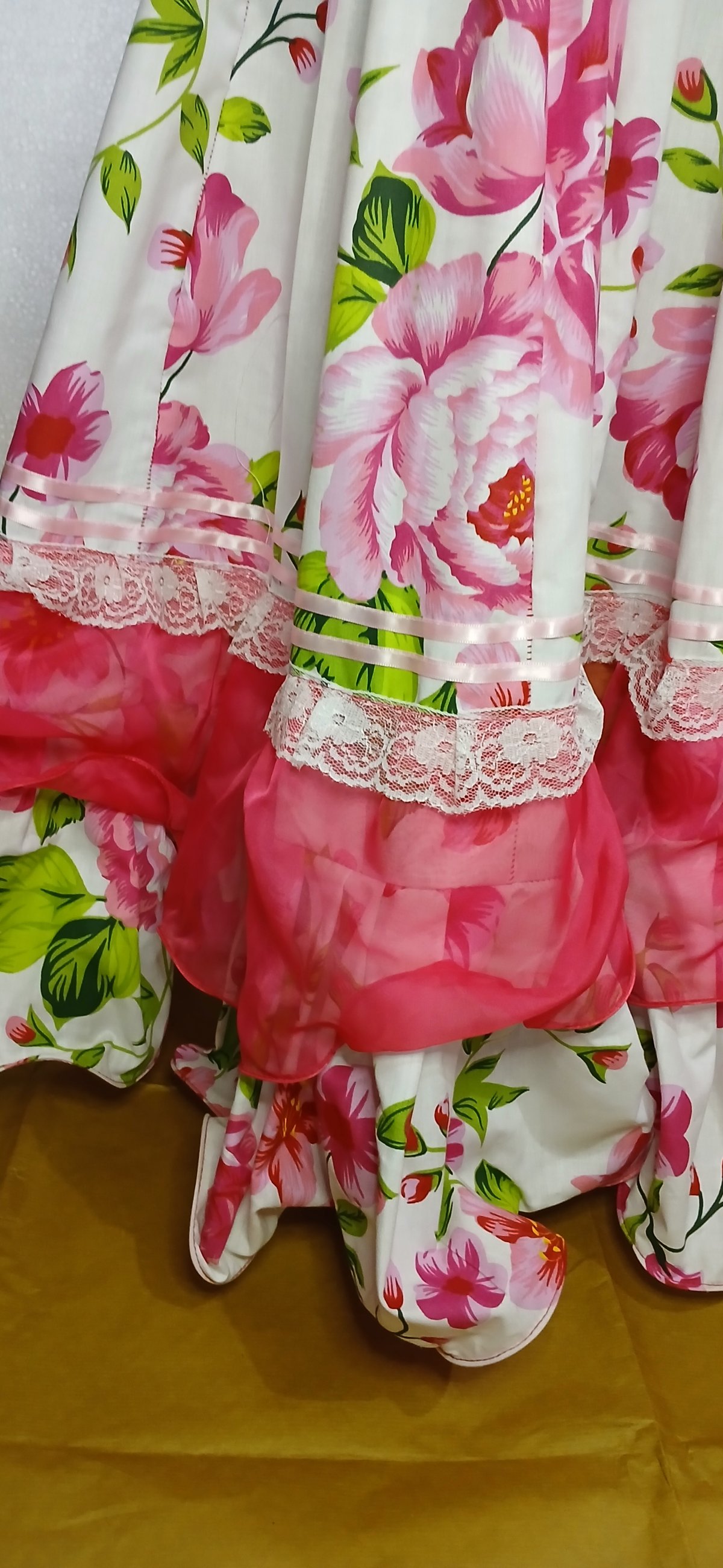 Pollera Estampada  Rosado  - 2