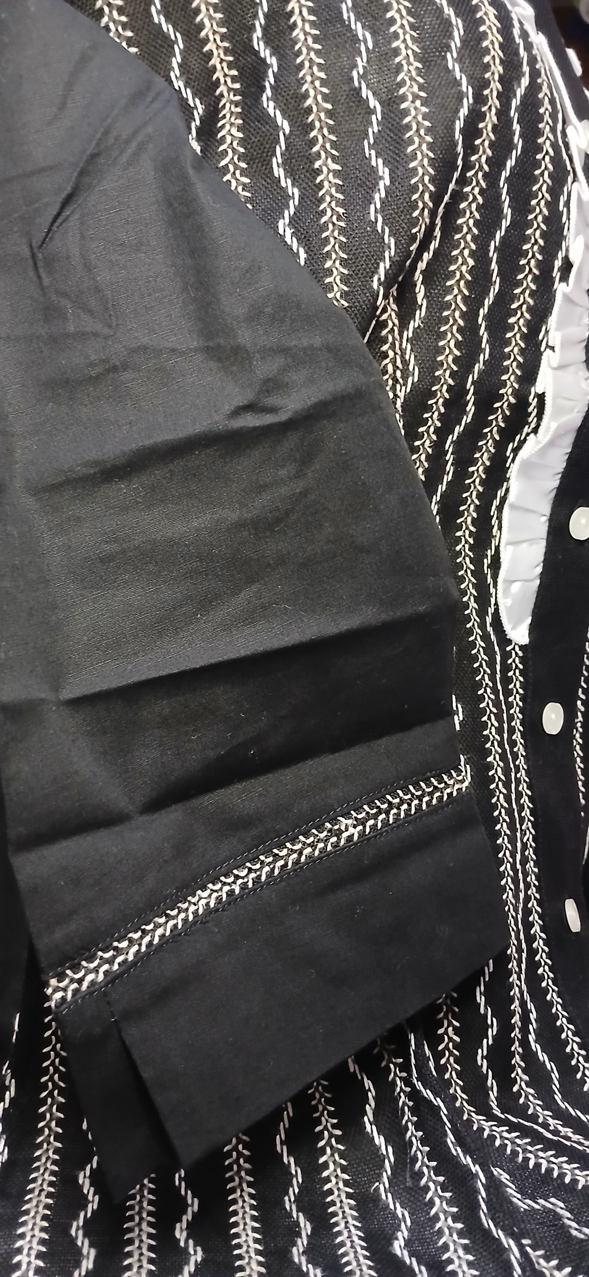 Camisa Fem Negro con Blanco - 3