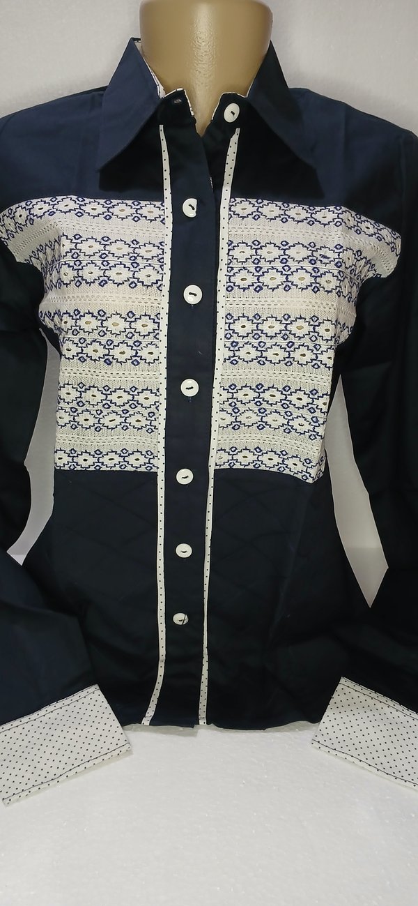 Camisa Fem Azul Marino