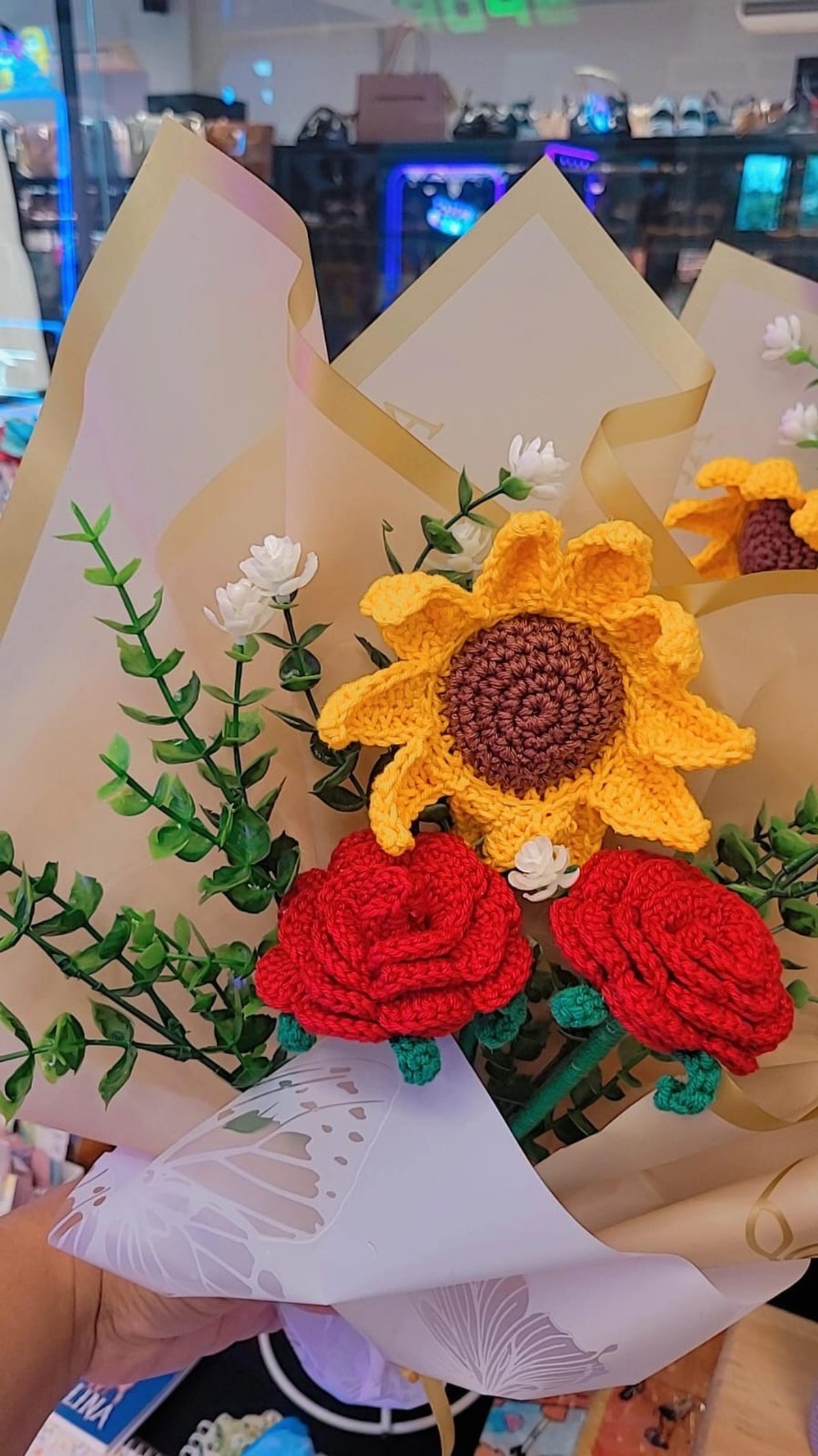 Ramo de flores de crochet - Danitissus