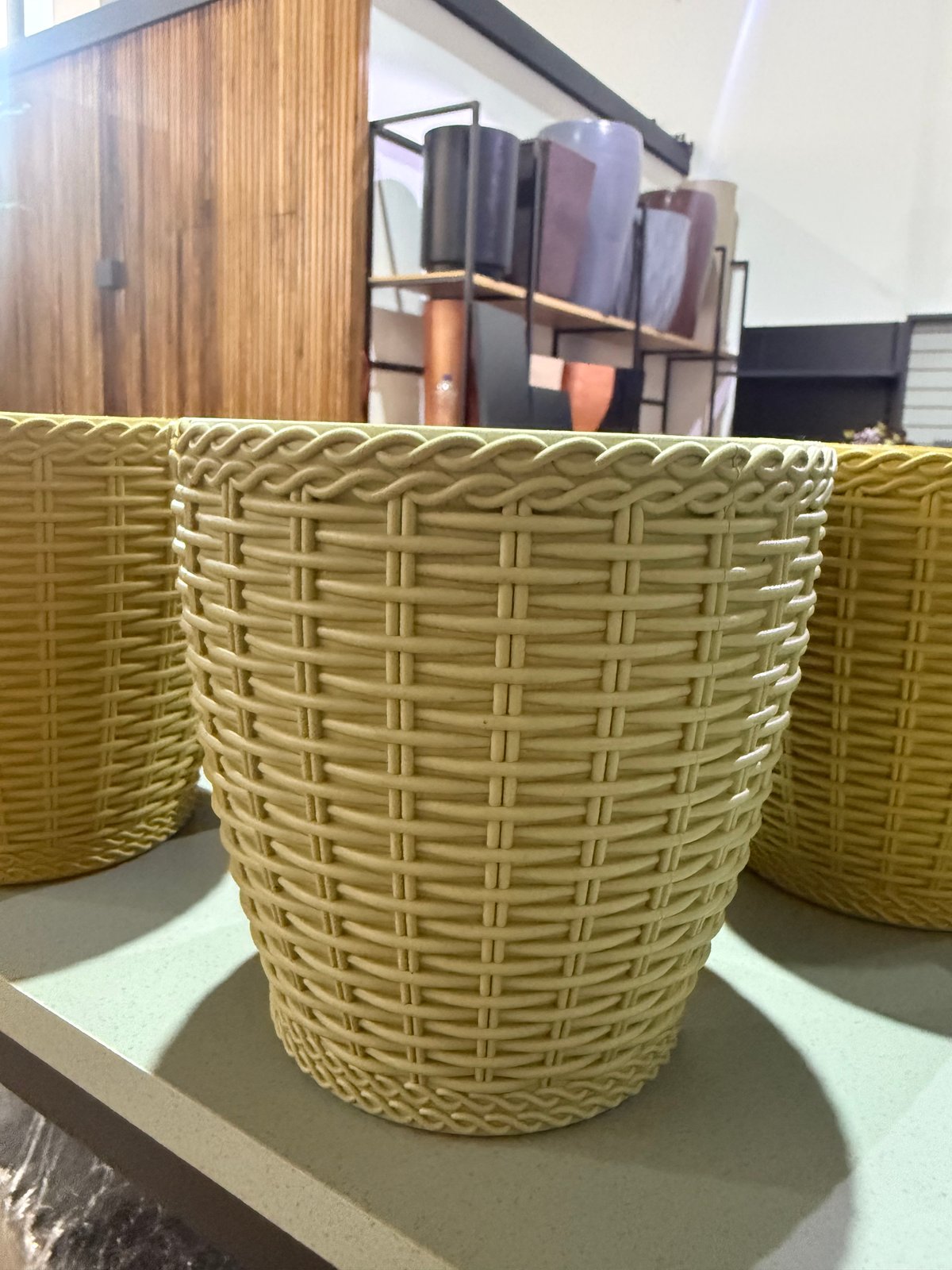 Vaso redondo rattan n3 - 4