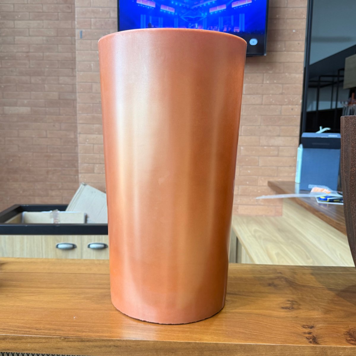 Vaso verniz jade slim 51 cromo terracota
