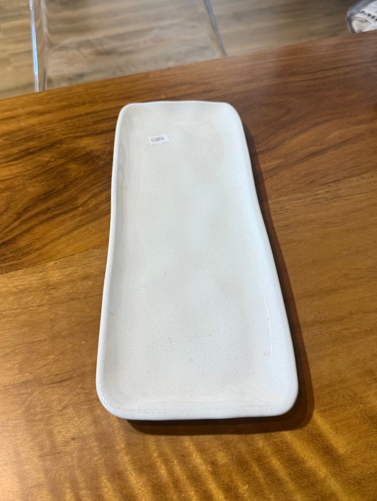 Travessa retangular m orgânico litchi 33x13cm - 2