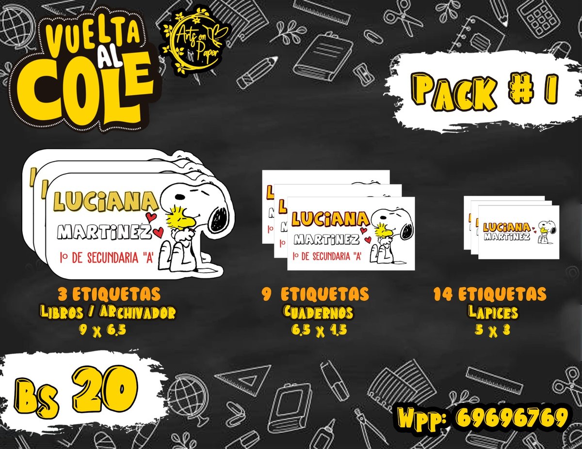 Etiquetas escolares personalizadas - 6