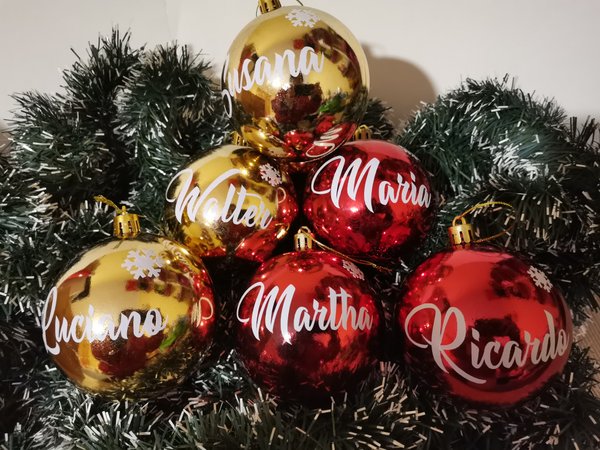 Esferas personalizadas con nombre