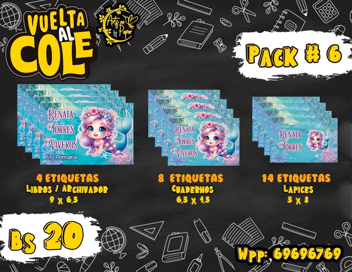 Etiquetas escolares personalizadas - 2