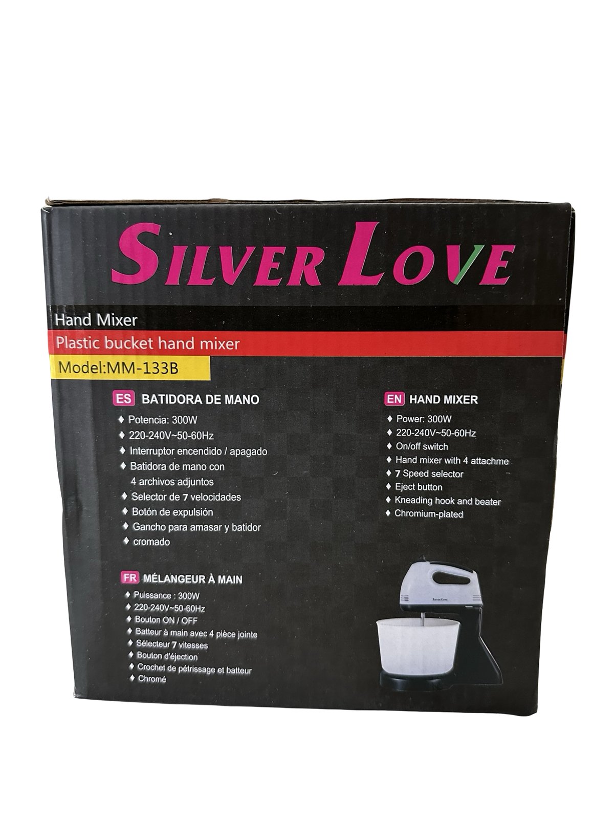 Batidora Silver Love con Bowl de Acero Inoxidable – 300W - 2