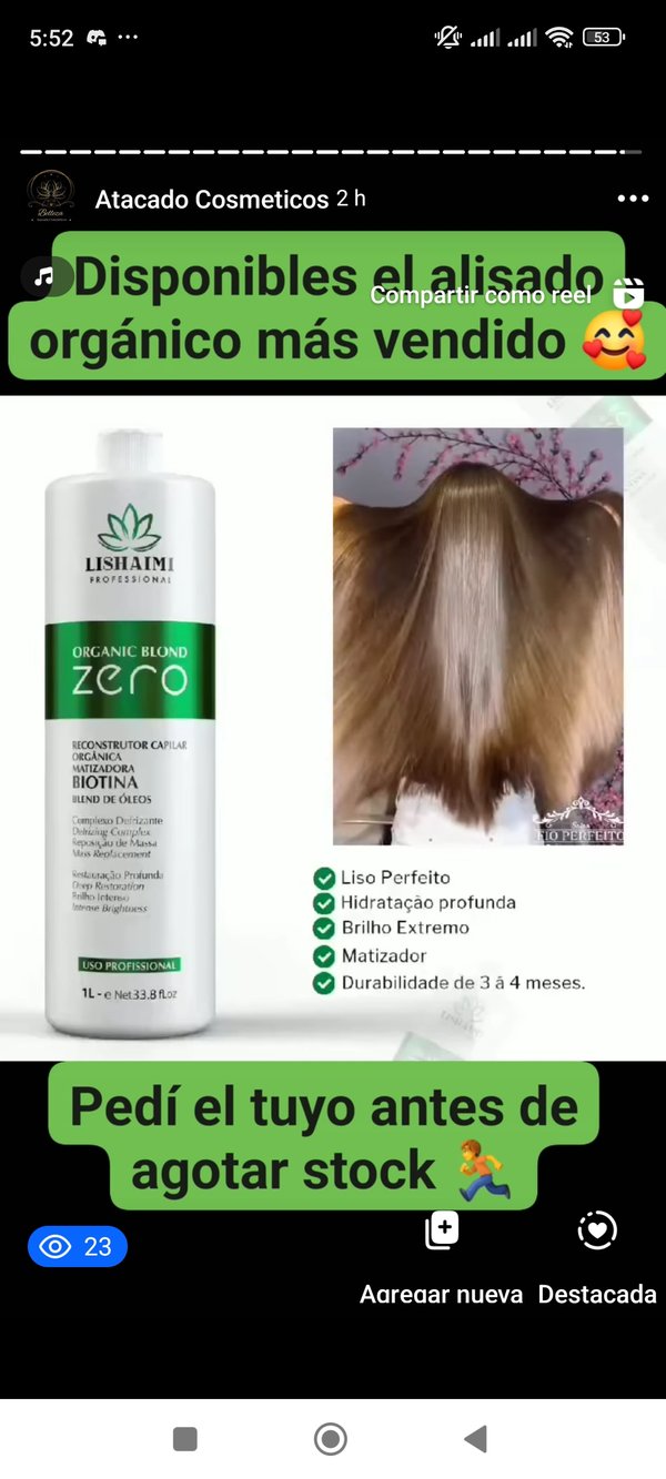 Alisado Orgánico LISHAIMI PROFESIONAL 1L:😱