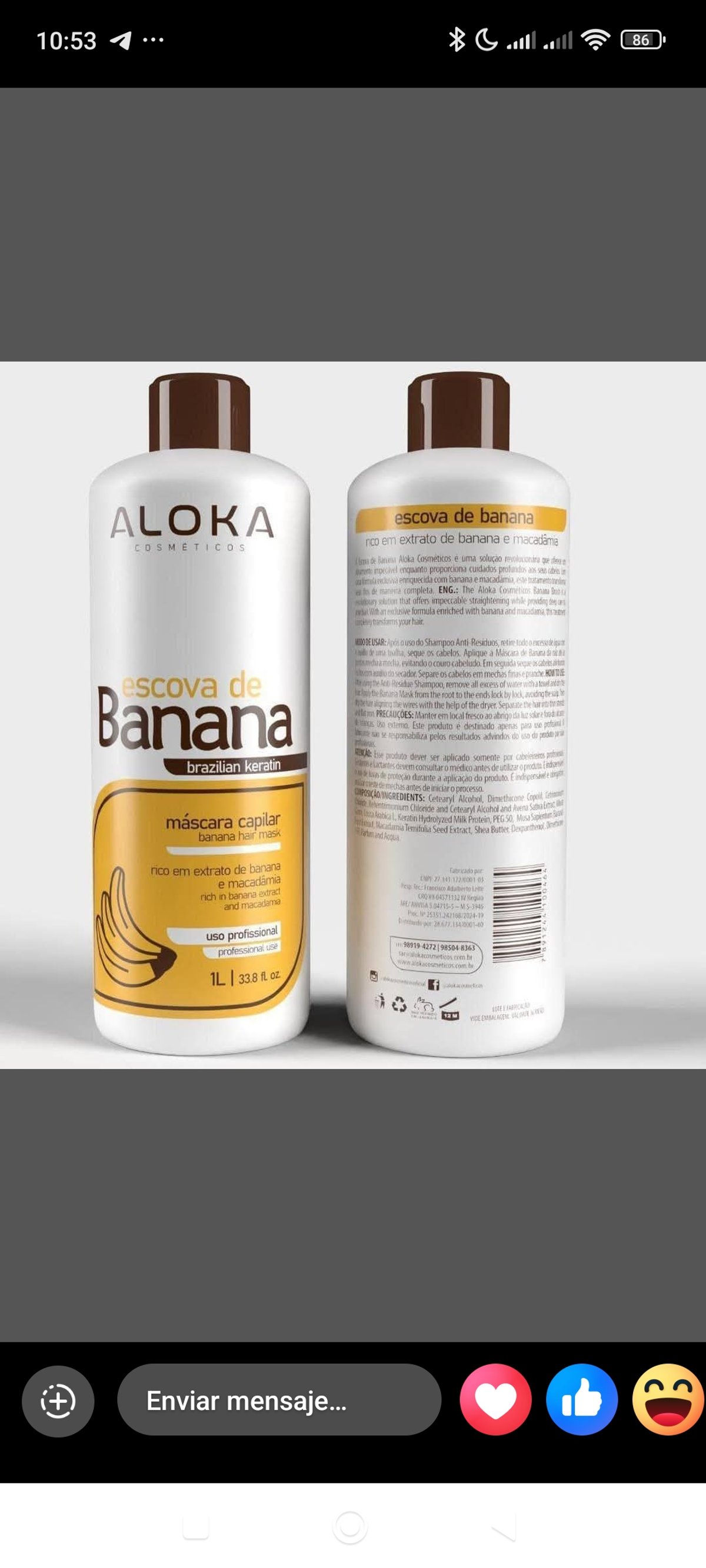 Alisado con formol Aloka 