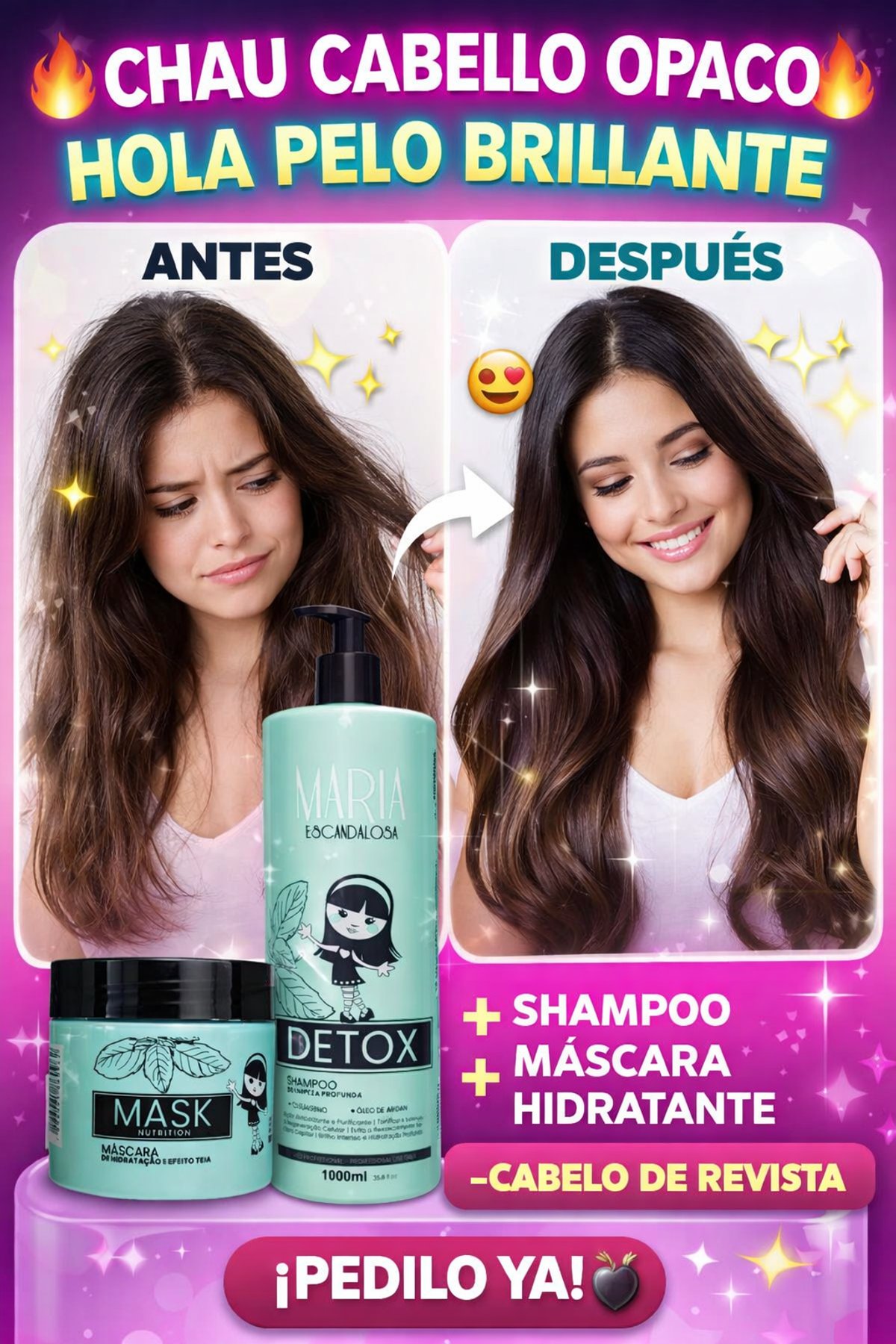 💚 Tratamiento pre alisado Detox Capilar María Escandalosa 💚