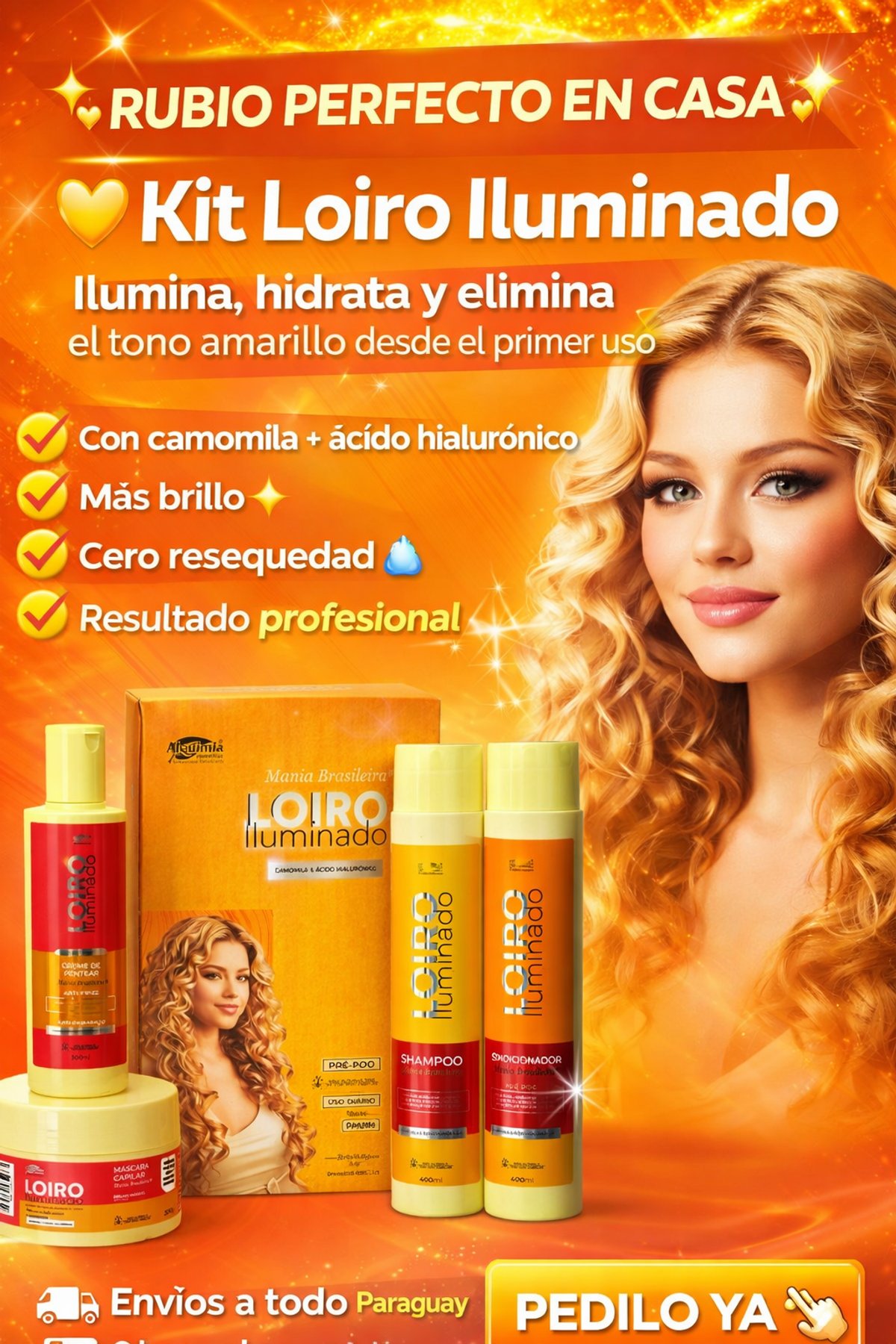 💛 Kit Loiro Iluminado