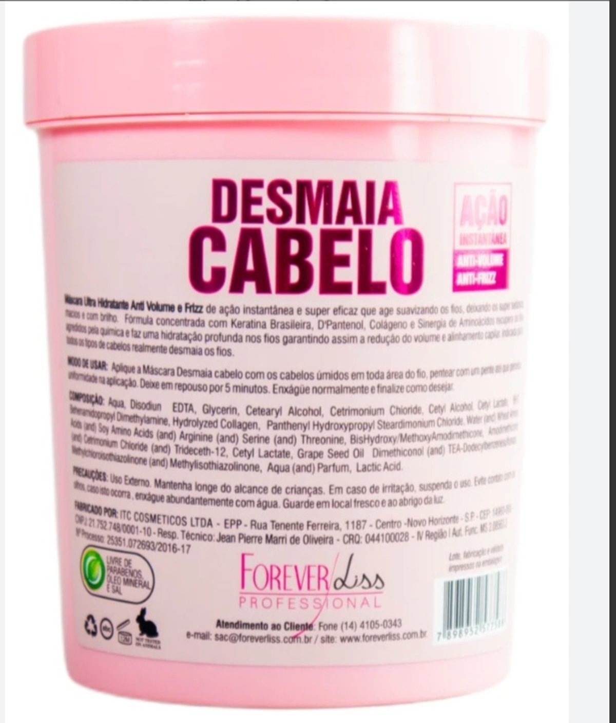 Máscara Ultra Hidratante Desmaia Cabelo de Forever  - 2