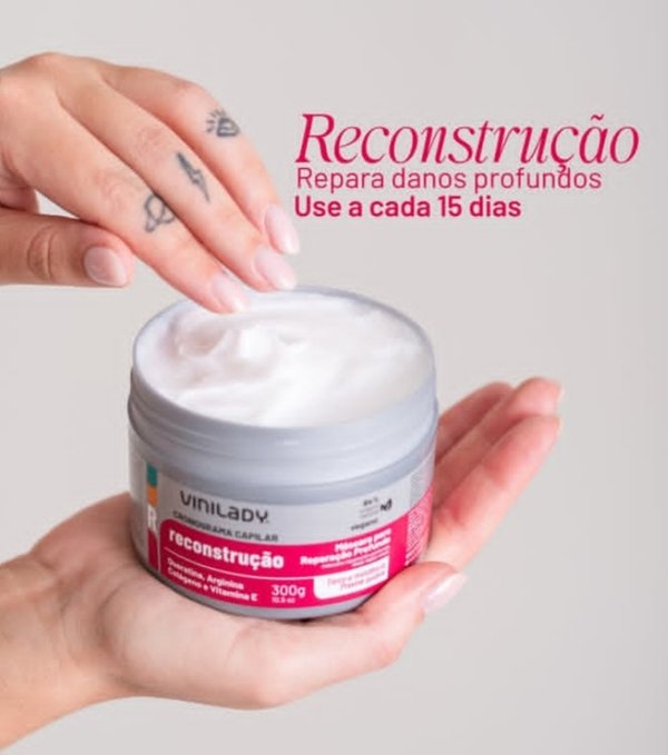 Kit Cronograma Capilar Completo (3 Pasos) – Vinilady Cosméticos (3 x 300 g)