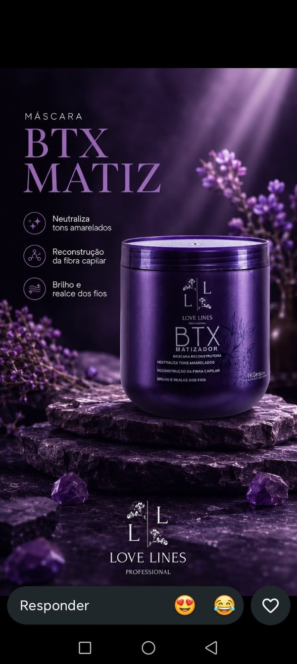 Máscara BTX Matizadora Love Lines 