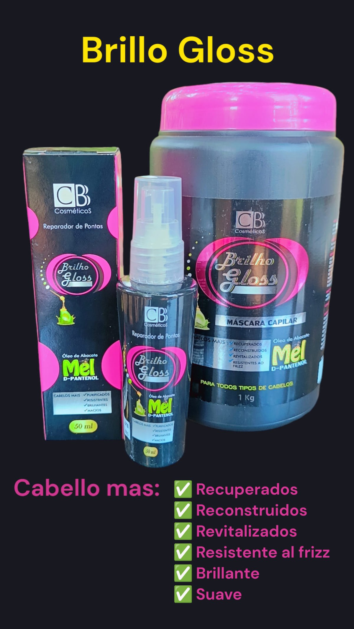 Set Capilar Brilho Gloss 1kg