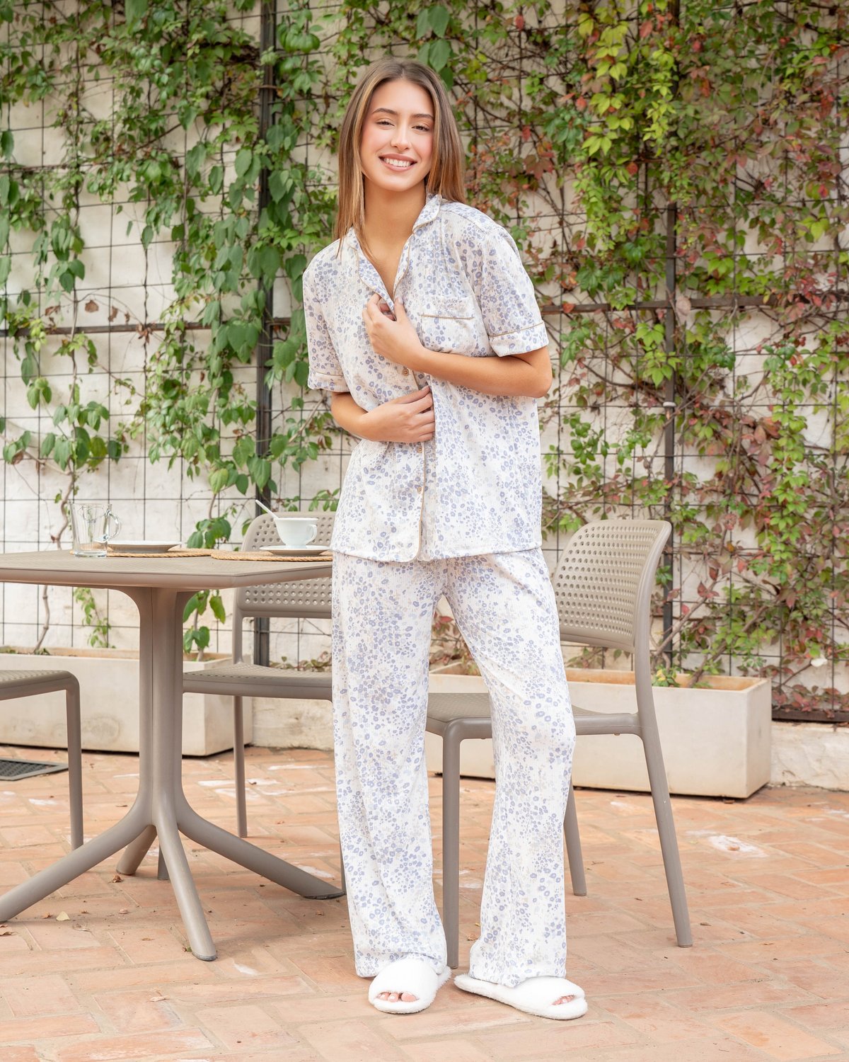Pijama Azure - Mangas cortas con pantalón - 3