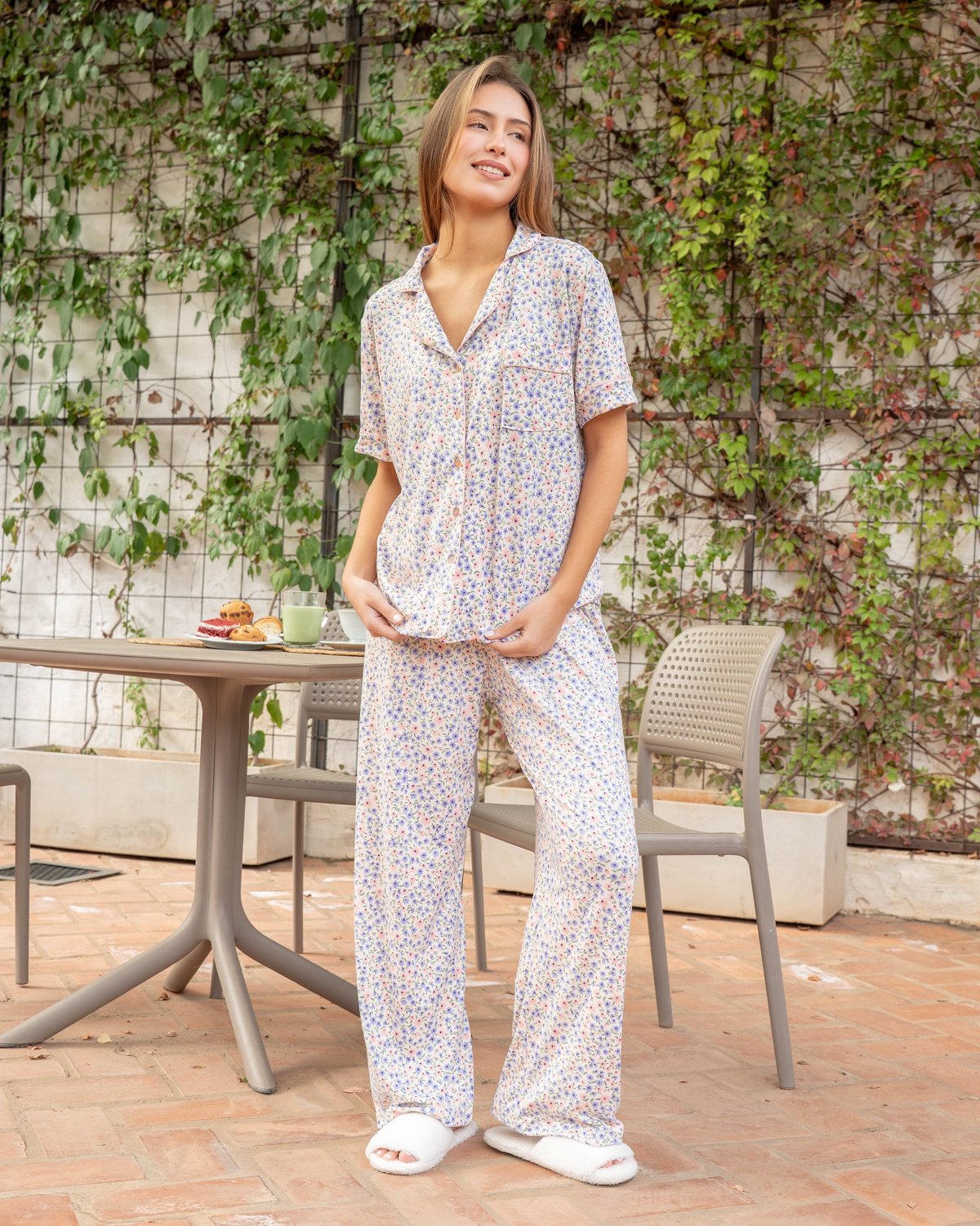 Pijama Provence - Mangas cortas con pantalón - 4