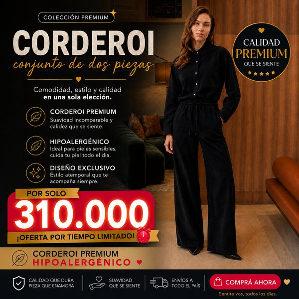 Conjunto Premium de Corderoi – 2 Piezas