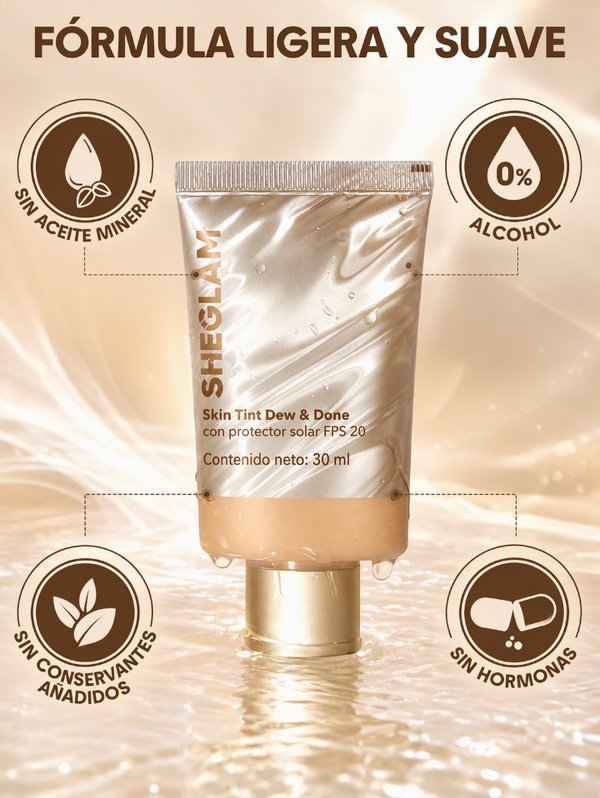Skin tint SheGlam Dew & Done Skin Tint SPF20
