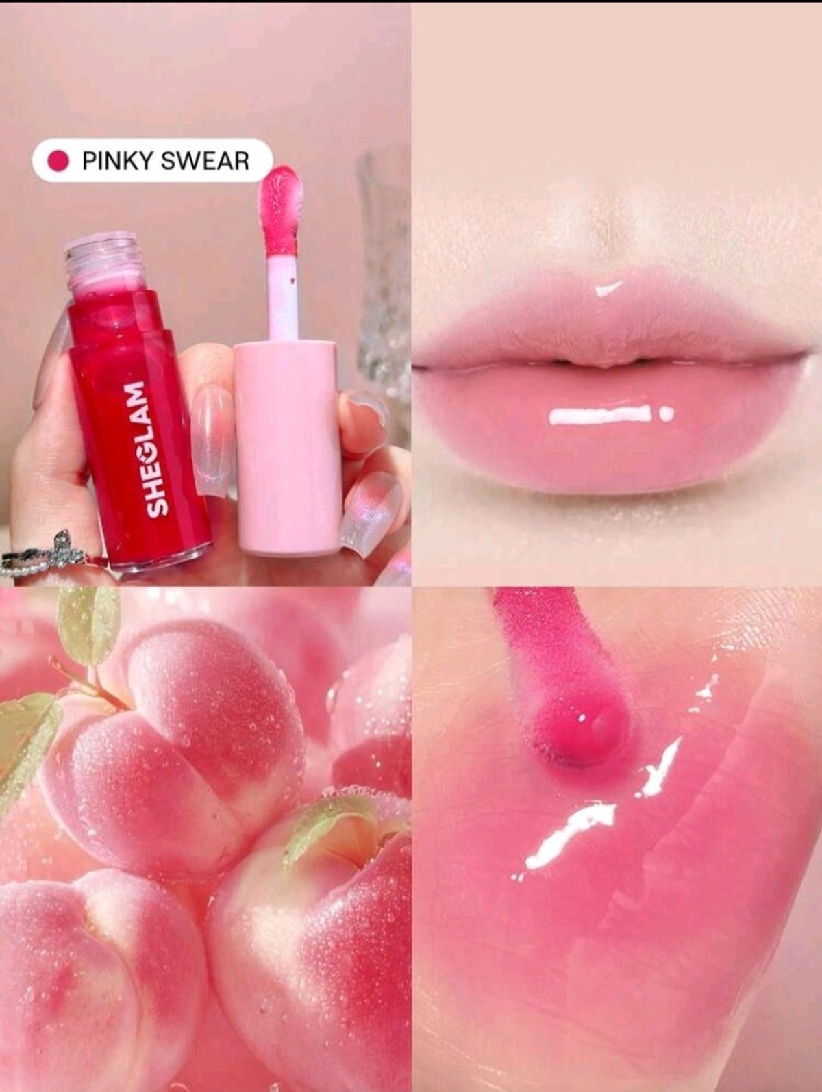 SHEGLAM Jelly Wow Lip Oil - Pinky Swear - 3
