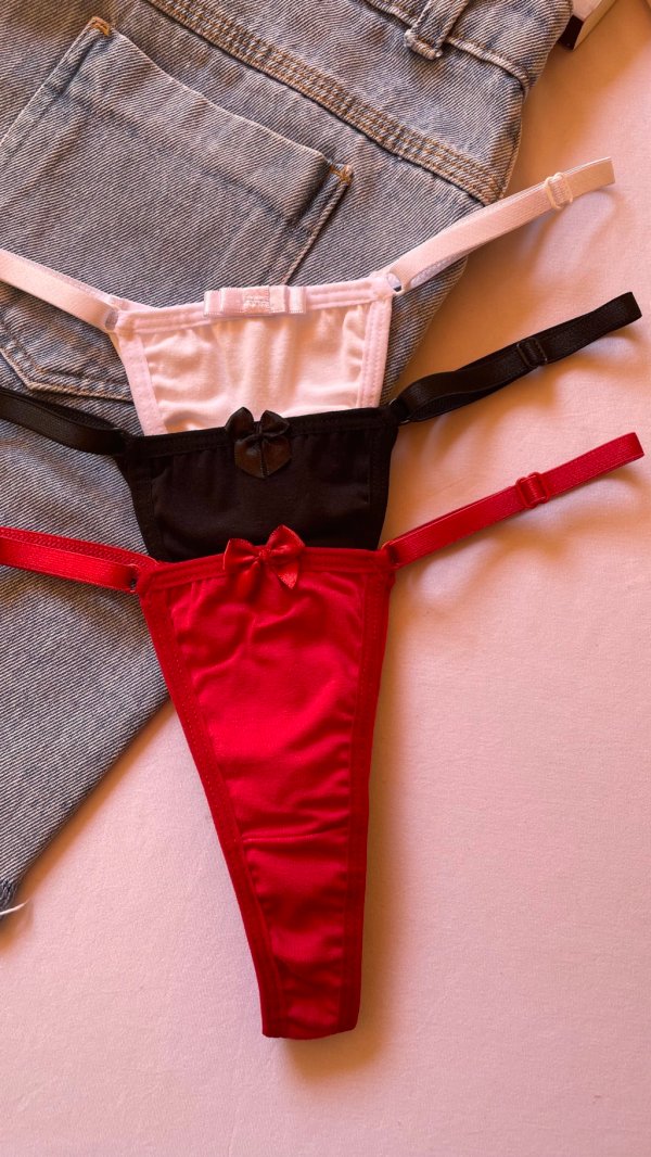 Tanga fio doble de Algodón liso 