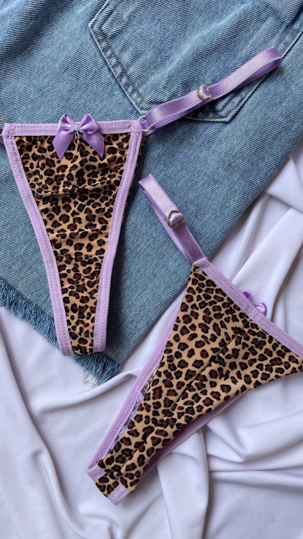 Tanga Animal Print liso 
