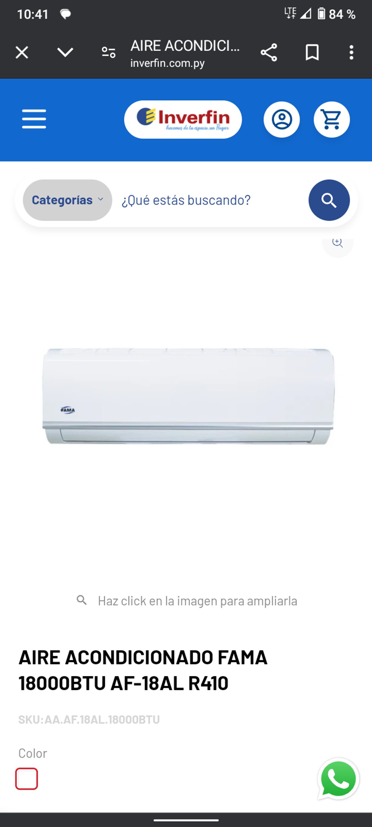 Aire Split FAMA 12.000 Btu