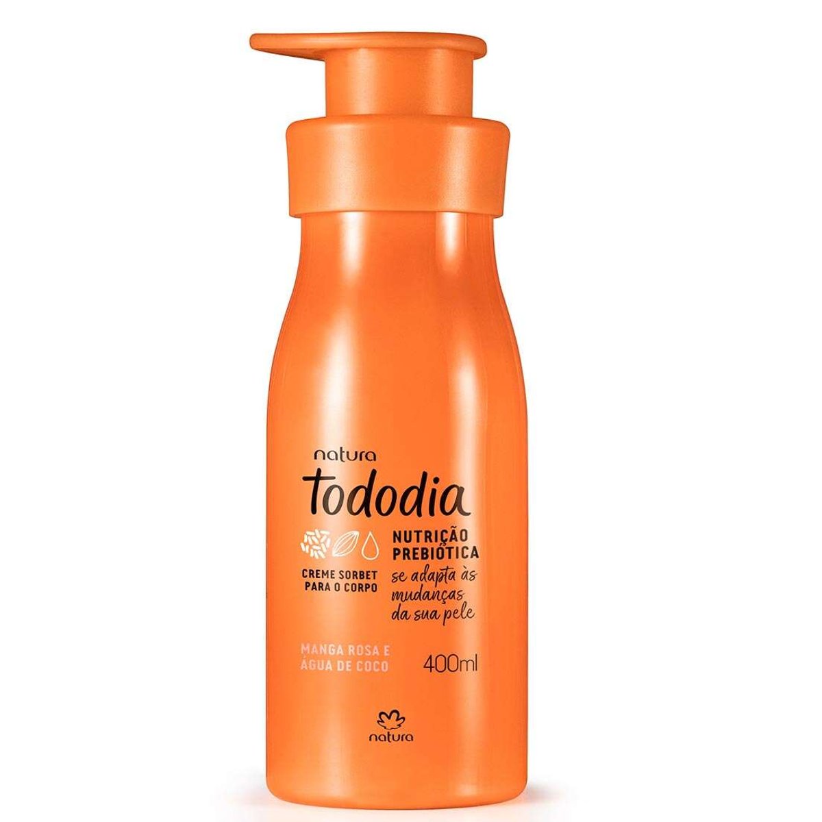 Crema desodorante hidratante corporal Tododia- Agua de coco y Mango Rosa 400ml