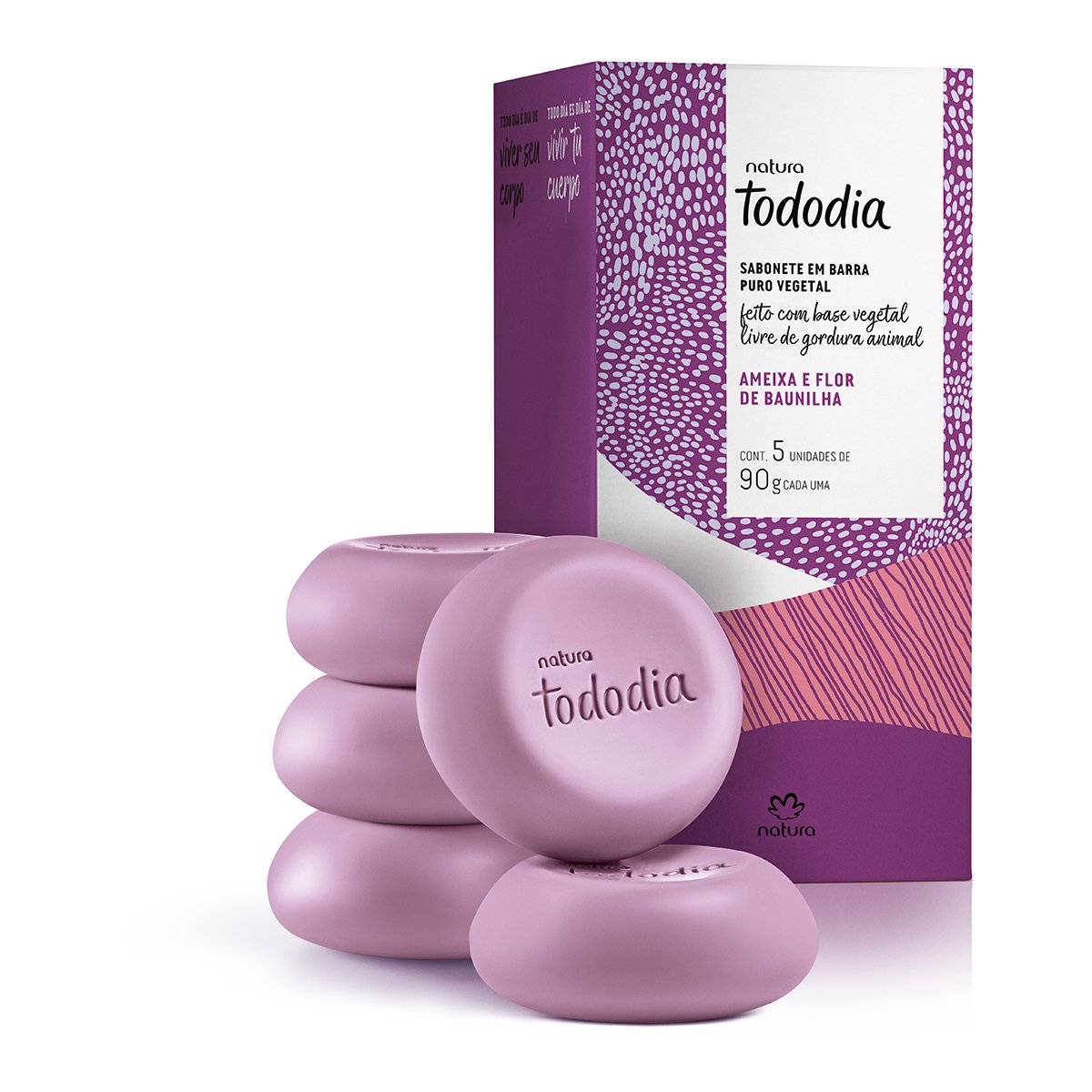 Jabón Tododía caja de 5 unidades Ciruela y Flor de Vainilla